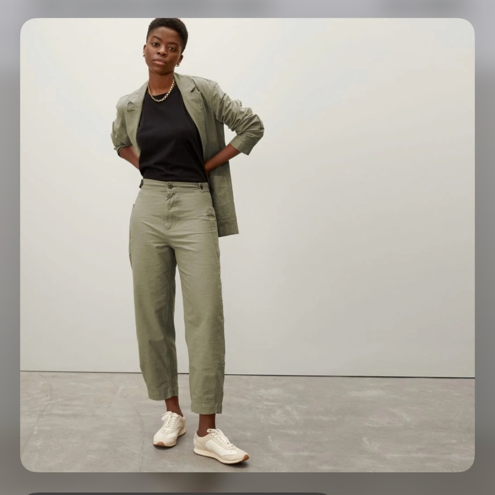 Everlane Fatigue Barrel Pant in cotton/linen